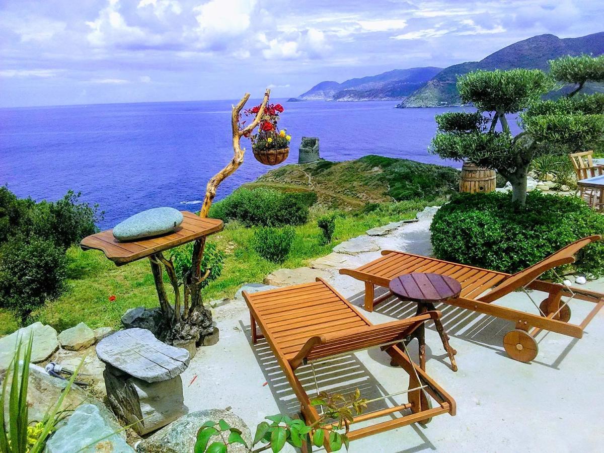 Coin De Paradis Vue Dominante Sur Mer, Montagne Et Tour Genoise Avec Jacuzzi Pino Экстерьер фото